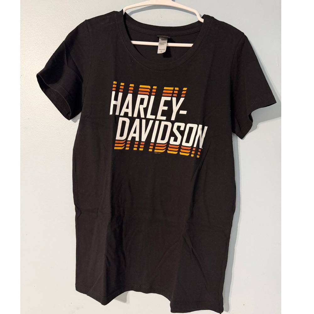 Harley-Davidson Atlantic City NJ Graphic T-Shirt Black Men's Large  0659